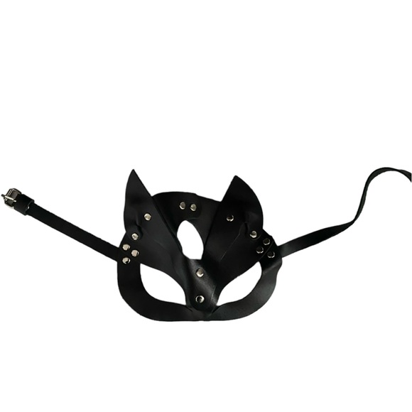 Cosplay Leather Cat Mask OS Adjustable buckle - Picture 2 of 7